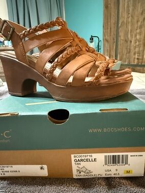 boc Garcelle Tan Braided Platform Sandal